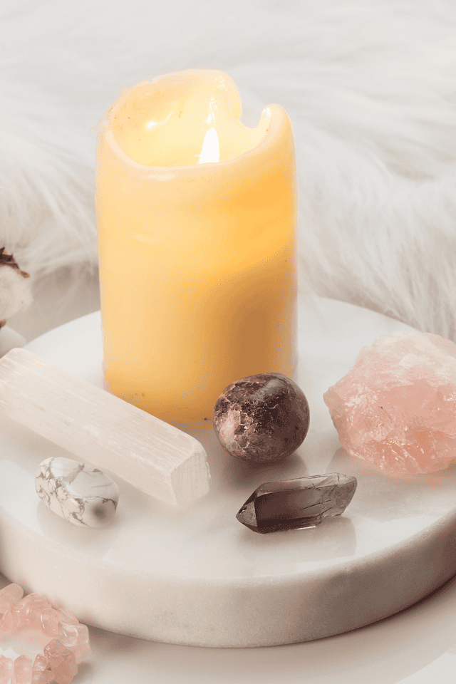 Photo of a candle on the homepage of healing with kay